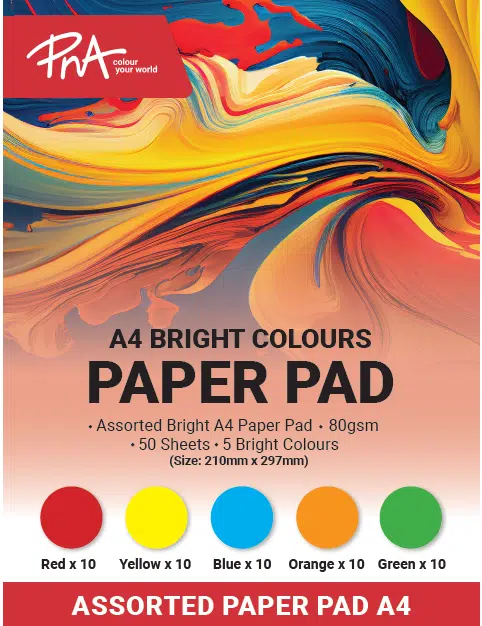 PNA A4 BRIGHT PAPER PAD 80GSM (50 SHEETS) | PNA